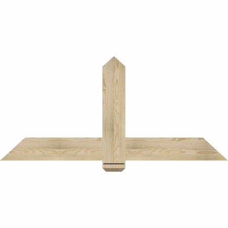 Ekena Millwork Eugene Rough Sawn Timber Gable Bracket, Douglas Fir, 60"W x 27"H x 2"D x 6"F, 11/12 Pitch GBW060X27X0206EUG00RDF